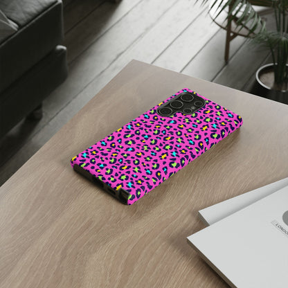 Samsung Handyhülle – Robuste Schutzhülle in leuchtendem Pink mit Leopardenmuster