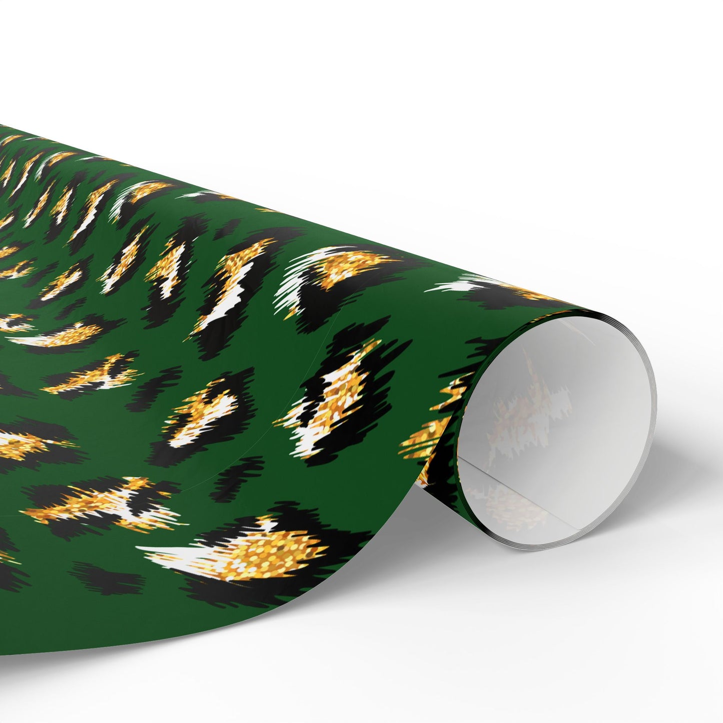 Green Leopard Print Wrapping Paper Roll – Luxe Animal Print Gift Wrap for Birthdays & Holidays