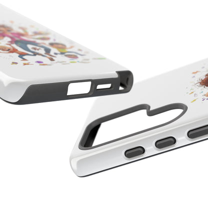 Samsung Mom Life Phone Case — Funny Juggling Mom Illustration Protective Case