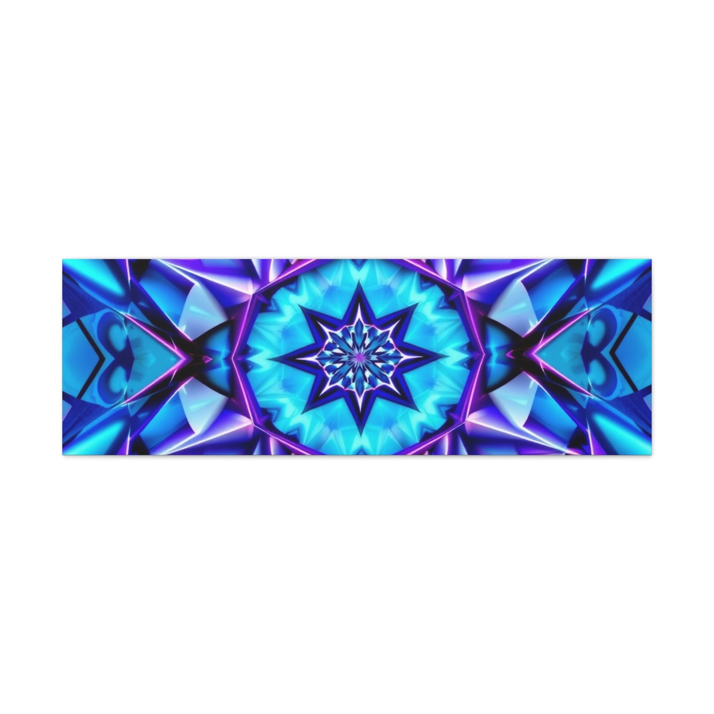 Blue Kaleidoscope Matte Canvas Wall Art – Stretched 1.25"