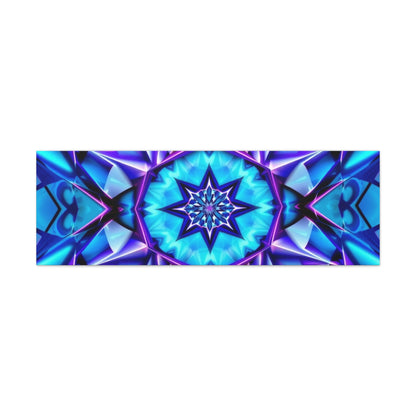 Blue Kaleidoscope Matte Canvas Wall Art – Stretched 1.25"
