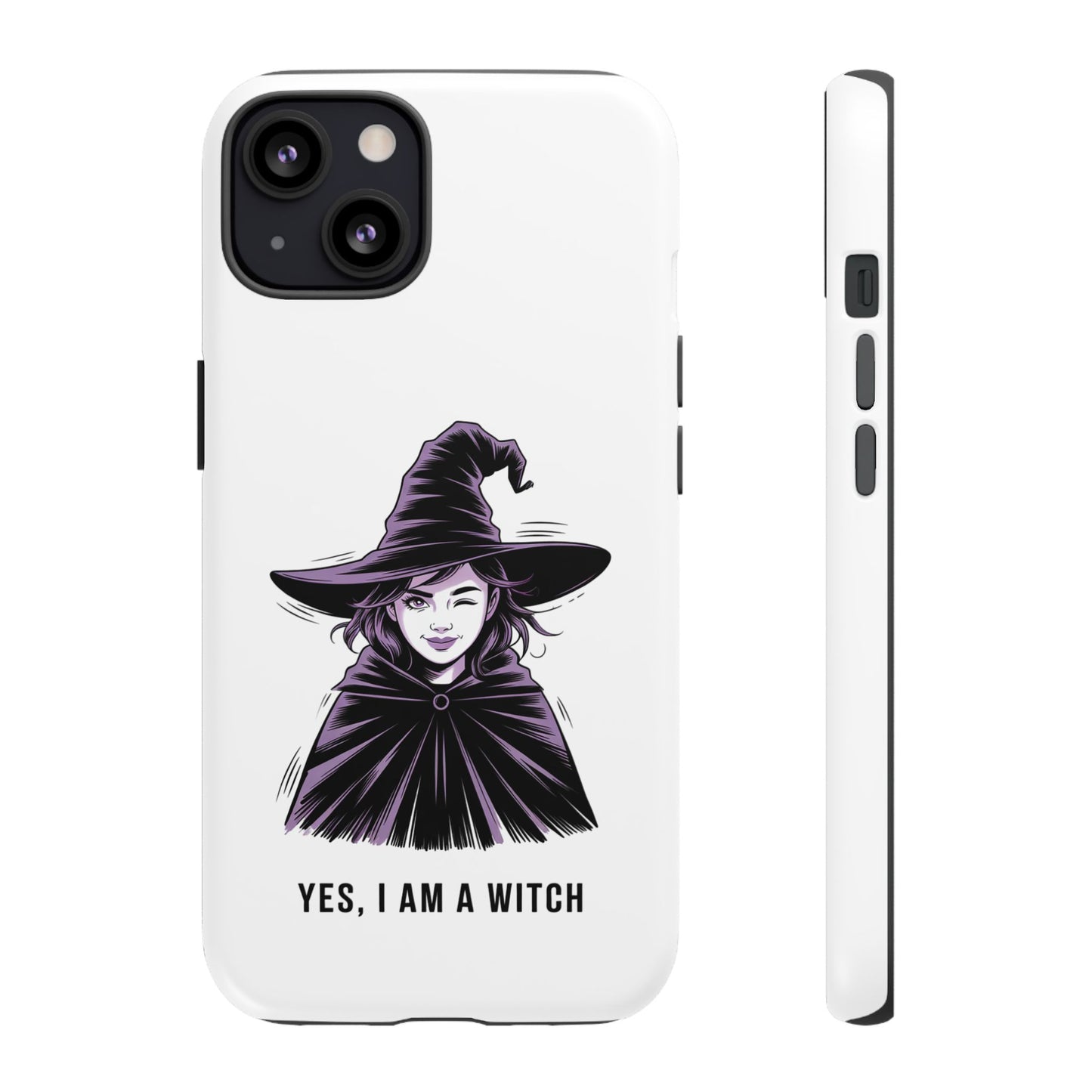 iPhone Yes, I Am a Witch Phone Case — Gothic Witch Illustration Protective Cover
