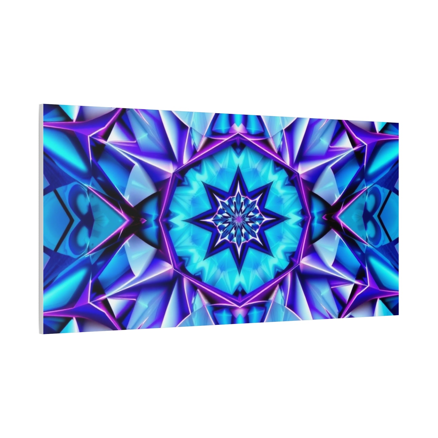 Blue Kaleidoscope Matte Canvas Wall Art – Stretched 1.25"