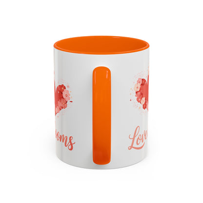 Love Blooms Accent Coffee Mug — Floral Heart 11/15oz