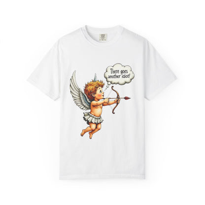 Cupid Angel T-Shirt — Vintage Cherub Saying "There Goes Another Idiot"