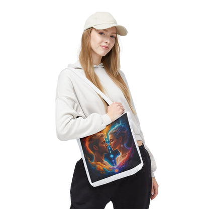 Mystic Soulmates Tote Bag — Celestial Couple Art AOP Tote