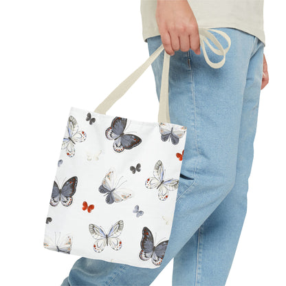 Butterfly Pattern Tote Bag — Lightweight Floral Tote for Everyday Use
