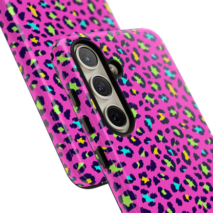 Samsung Handyhülle – Robuste Schutzhülle in leuchtendem Pink mit Leopardenmuster