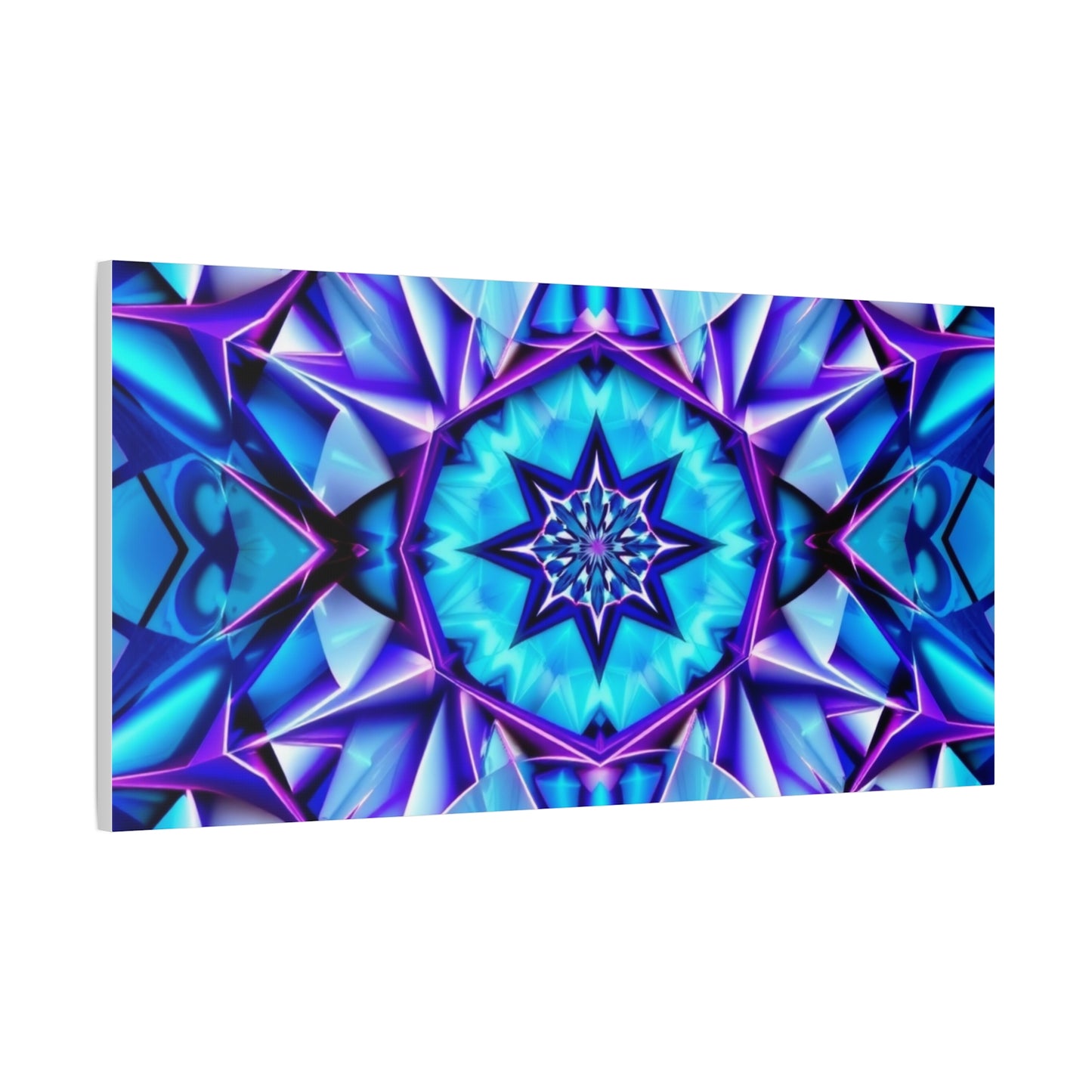 Blue Kaleidoscope Matte Canvas Wall Art – Stretched 1.25"