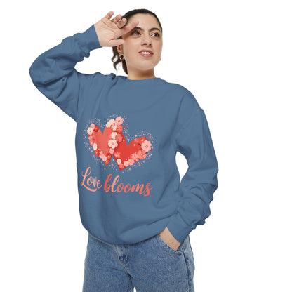 Love Blooms Heart Sweatshirt — Floral Valentine Pullover