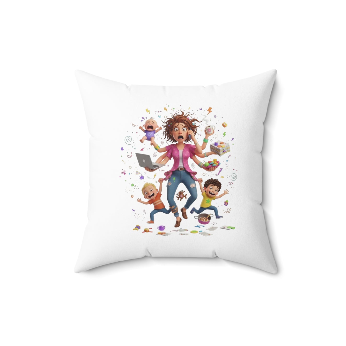 Cojín decorativo "Mamá ocupada y caótica" — Funny Mom Life