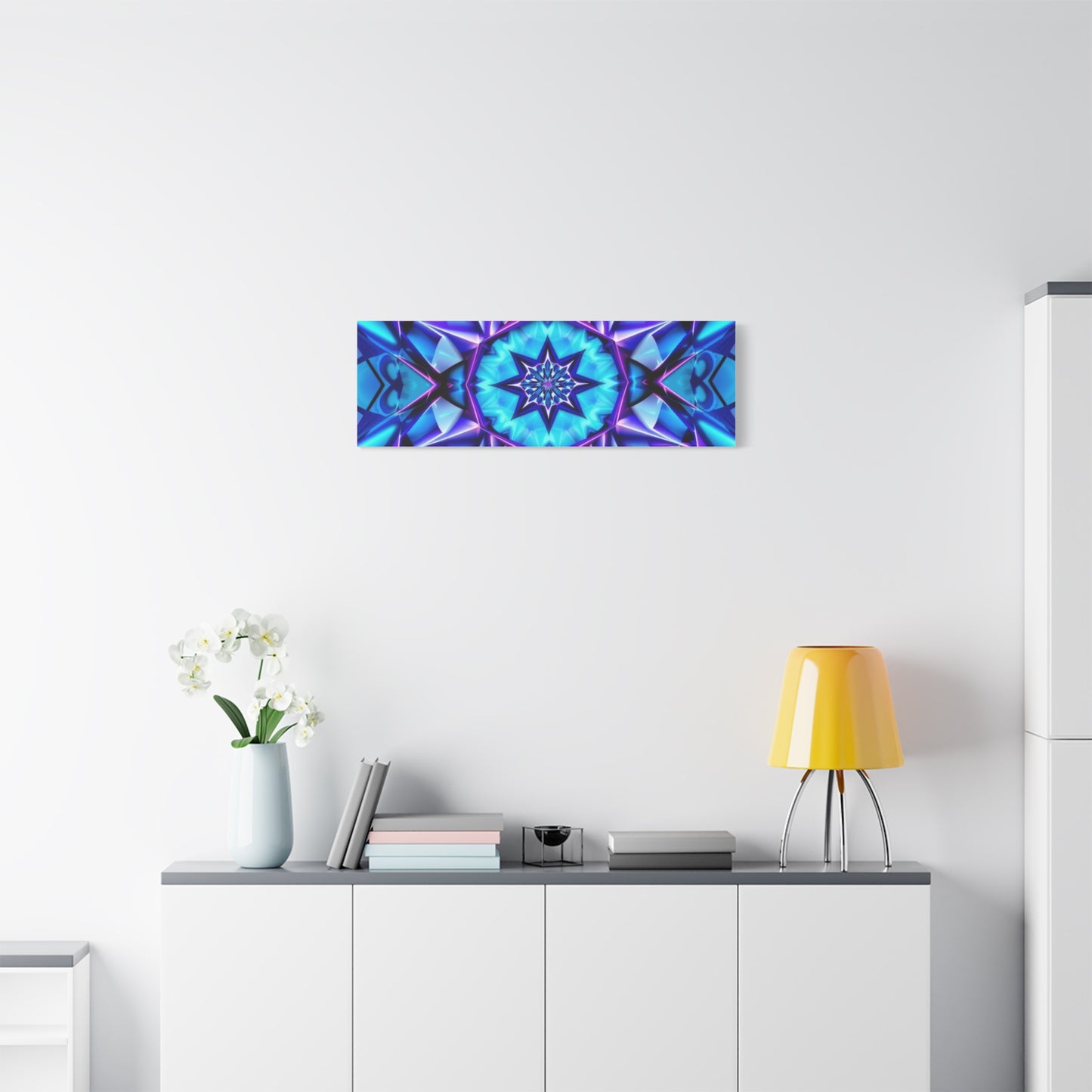 Blue Kaleidoscope Matte Canvas Wall Art – Stretched 1.25"