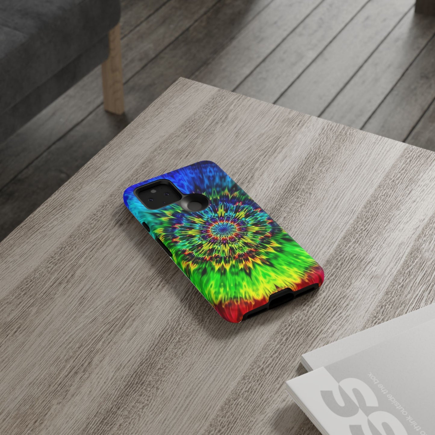 Funda para teléfono Google Psychedelic Tie-Dye Mandala: protección resistente y vibrante