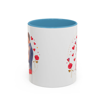 Romantic "Love Be Mine" Accent Coffee Mug — Couples Valentine's Gift