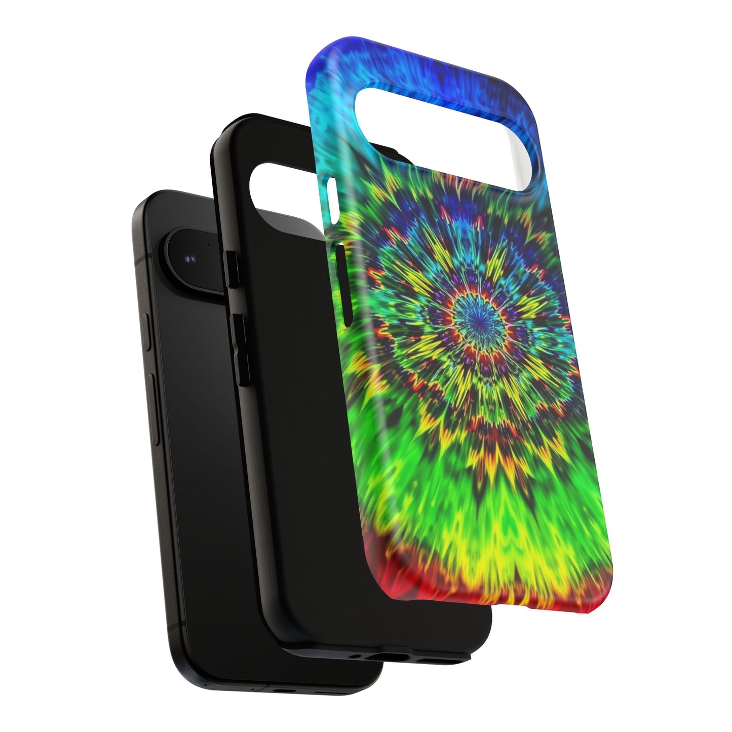 Funda para teléfono Google Psychedelic Tie-Dye Mandala: protección resistente y vibrante