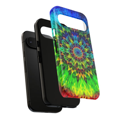 Funda para teléfono Google Psychedelic Tie-Dye Mandala: protección resistente y vibrante