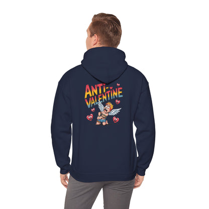 Anti-Valentine Hoodie — Funny Cupid Bear Graphic Pullover