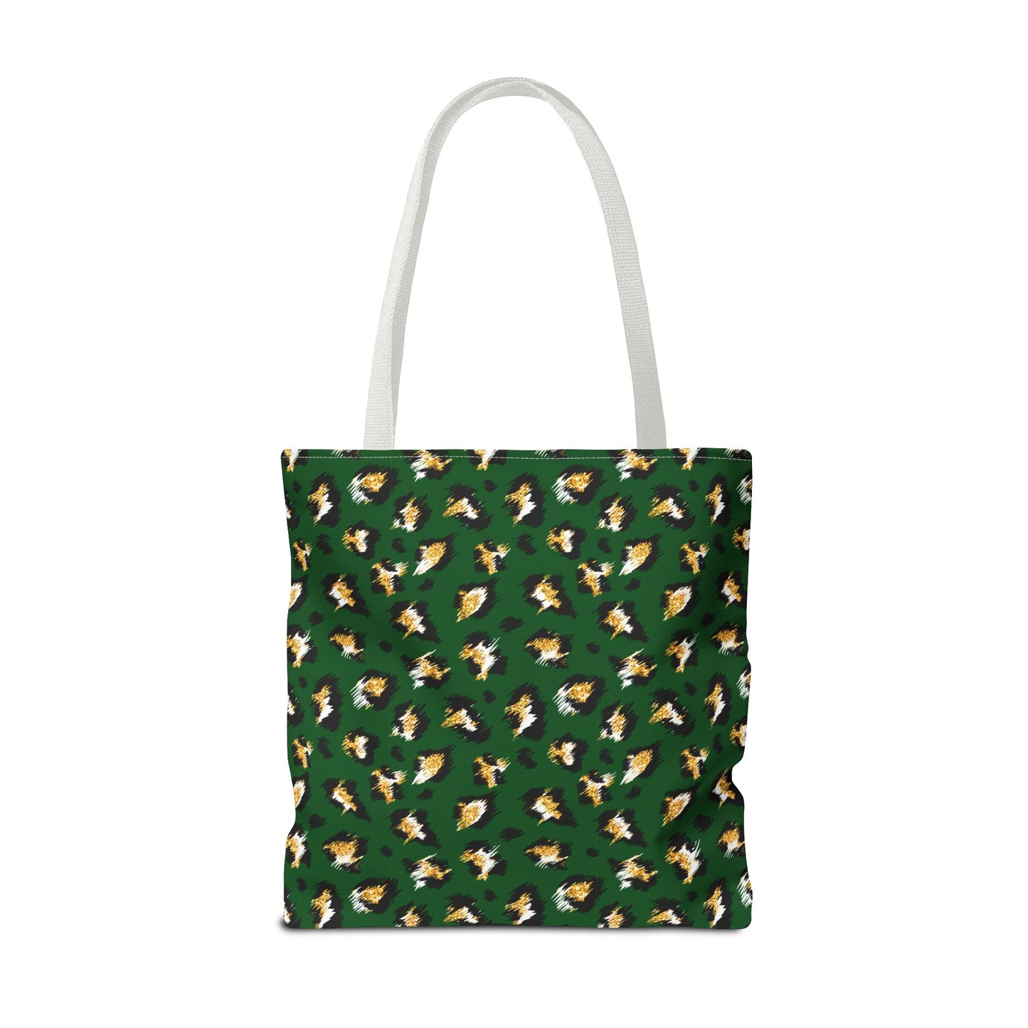 Green Leopard Print Tote Bag – Patterned All-Over-Print Shopper