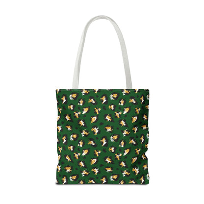 Green Leopard Print Tote Bag – Patterned All-Over-Print Shopper