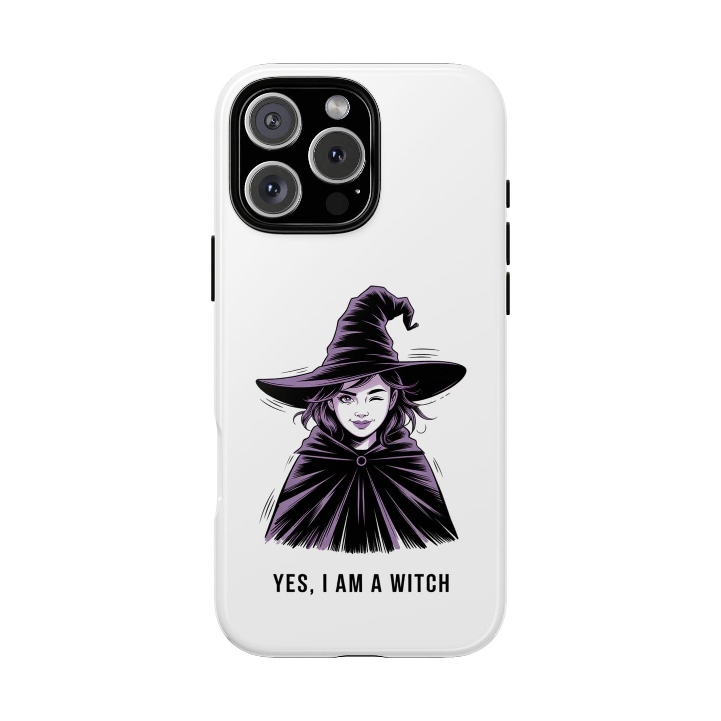 iPhone Yes, I Am a Witch Phone Case — Gothic Witch Illustration Protective Cover