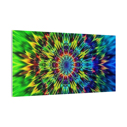 Psychedelic Kaleidoscope Matte Canvas Wall Art — Vibrant Mandala Stretched Canvas