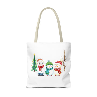Christmas Snowman Tote Bag — Cute Holiday Winter Market Tote