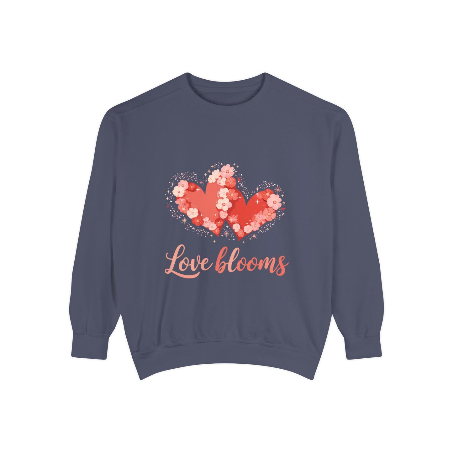 Love Blooms Heart Sweatshirt — Floral Valentine Pullover