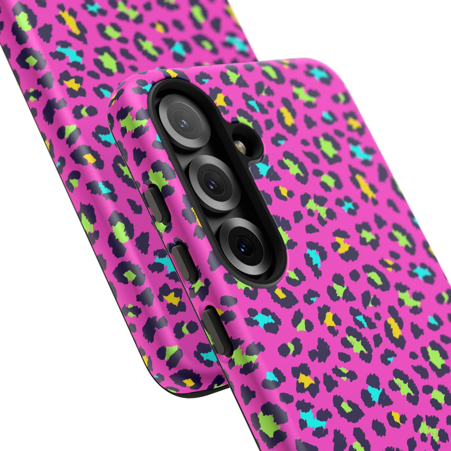 Samsung Handyhülle – Robuste Schutzhülle in leuchtendem Pink mit Leopardenmuster