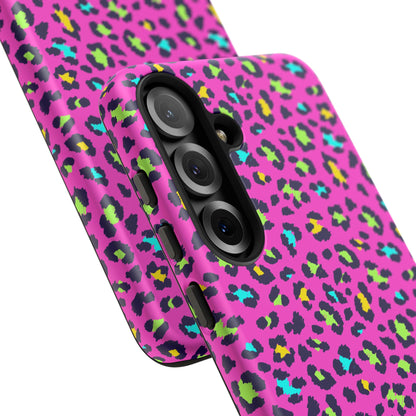 Samsung Handyhülle – Robuste Schutzhülle in leuchtendem Pink mit Leopardenmuster