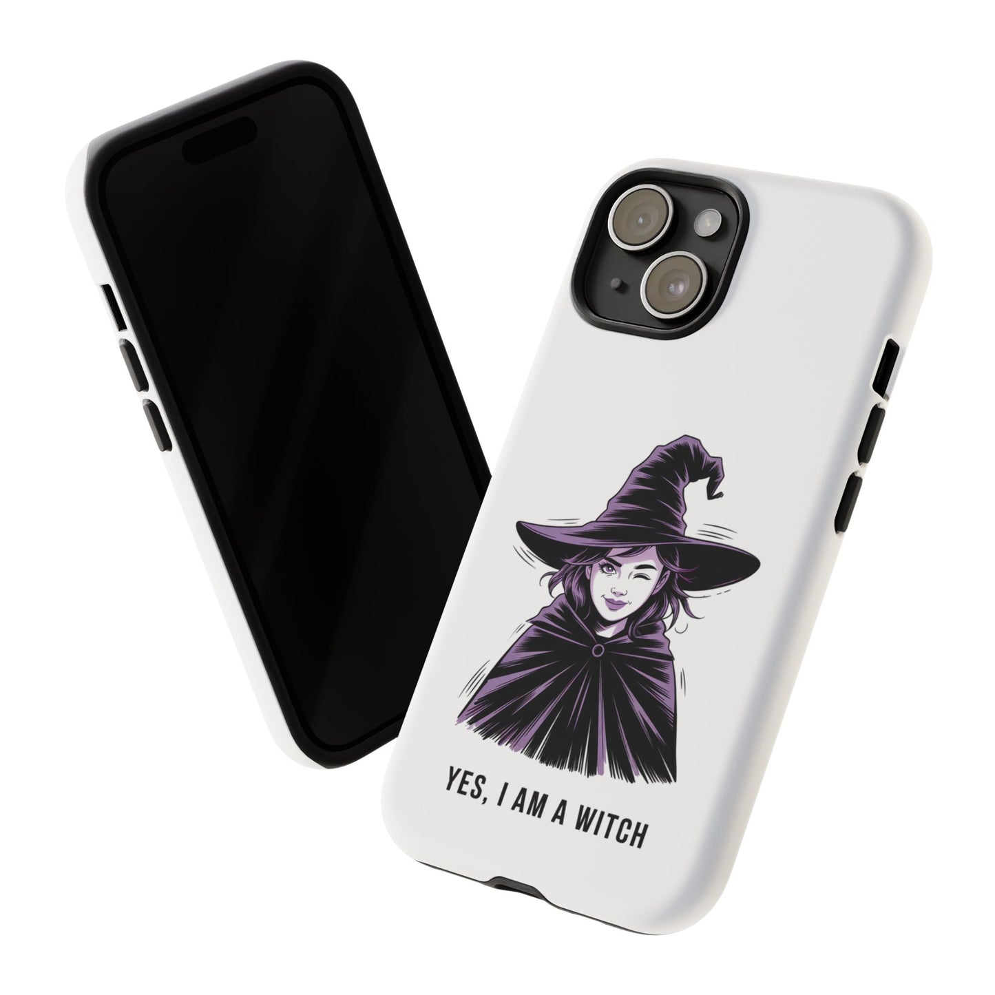 iPhone Yes, I Am a Witch Phone Case — Gothic Witch Illustration Protective Cover