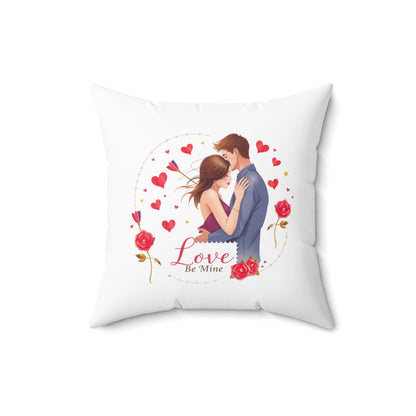 Romantic "Love Be Mine" Decorative Pillow — Couples Valentine's Throw Pillow