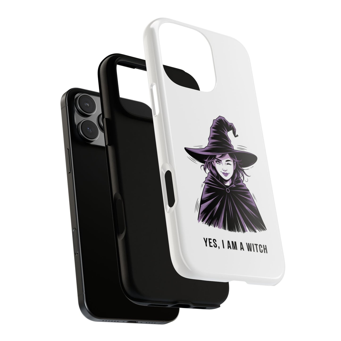 iPhone Yes, I Am a Witch Phone Case — Gothic Witch Illustration Protective Cover