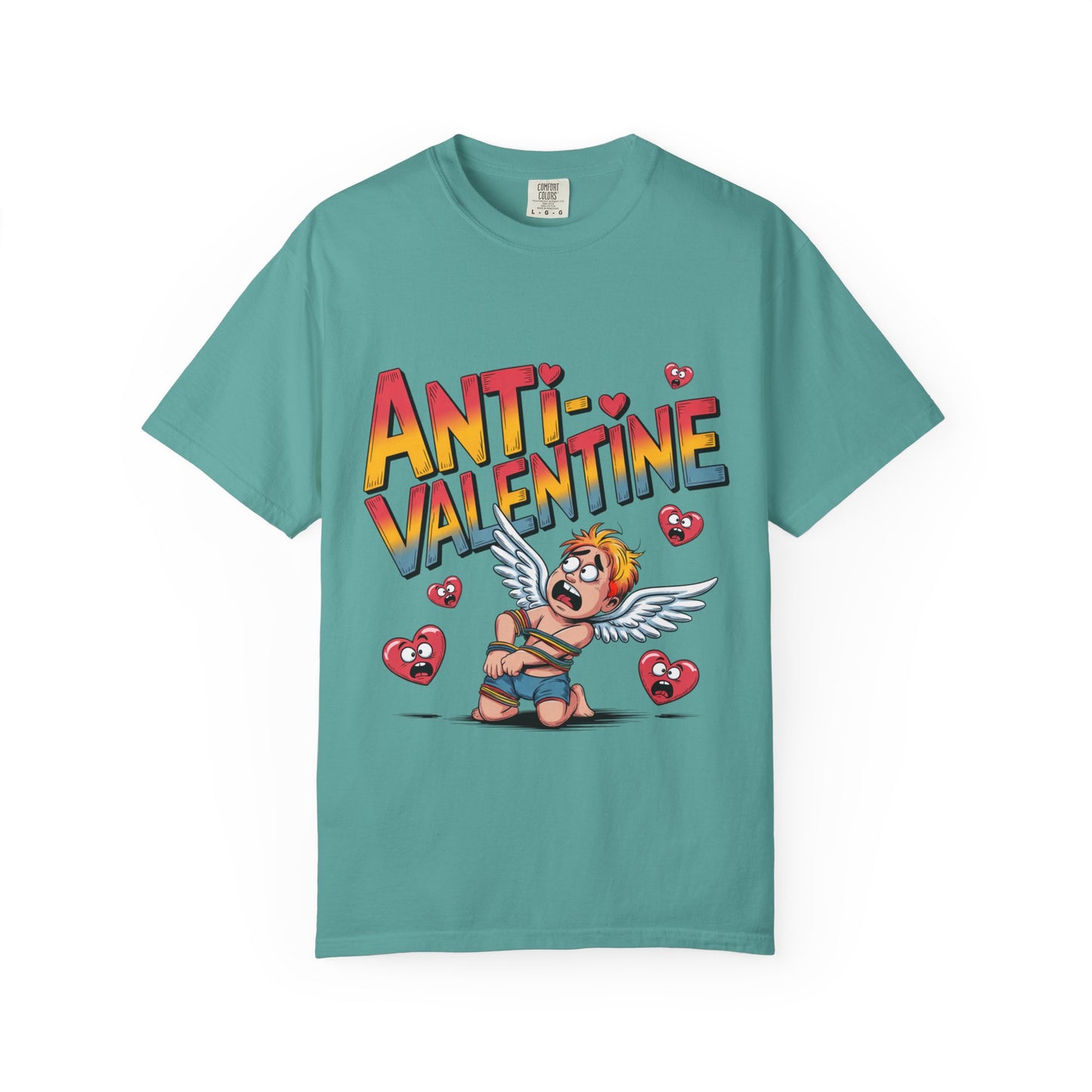 Camiseta anti-San Valentín: Divertida camiseta gráfica con el rechazo de Cupido