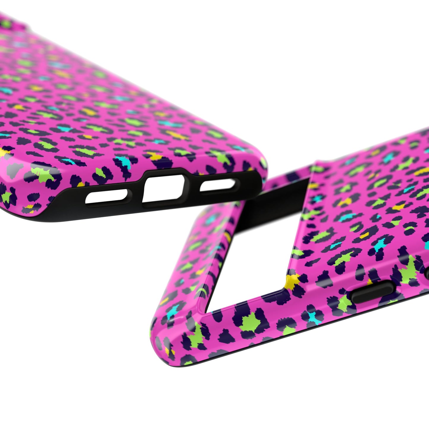 Funda resistente para teléfono Google Pink Neon Leopard: protector con estampado animal brillante
