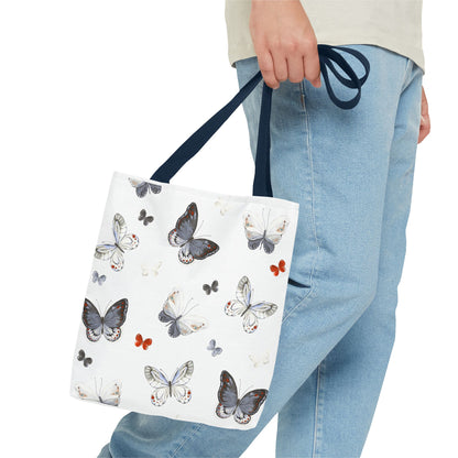Butterfly Pattern Tote Bag — Floral Butterfly All-Over Print Tote