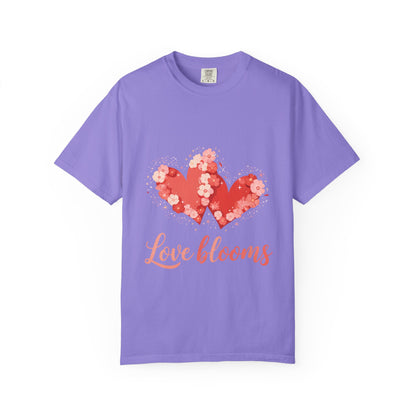 Love Blooms T-Shirt — Floral Heart Graphic Tee for Valentine’s Day