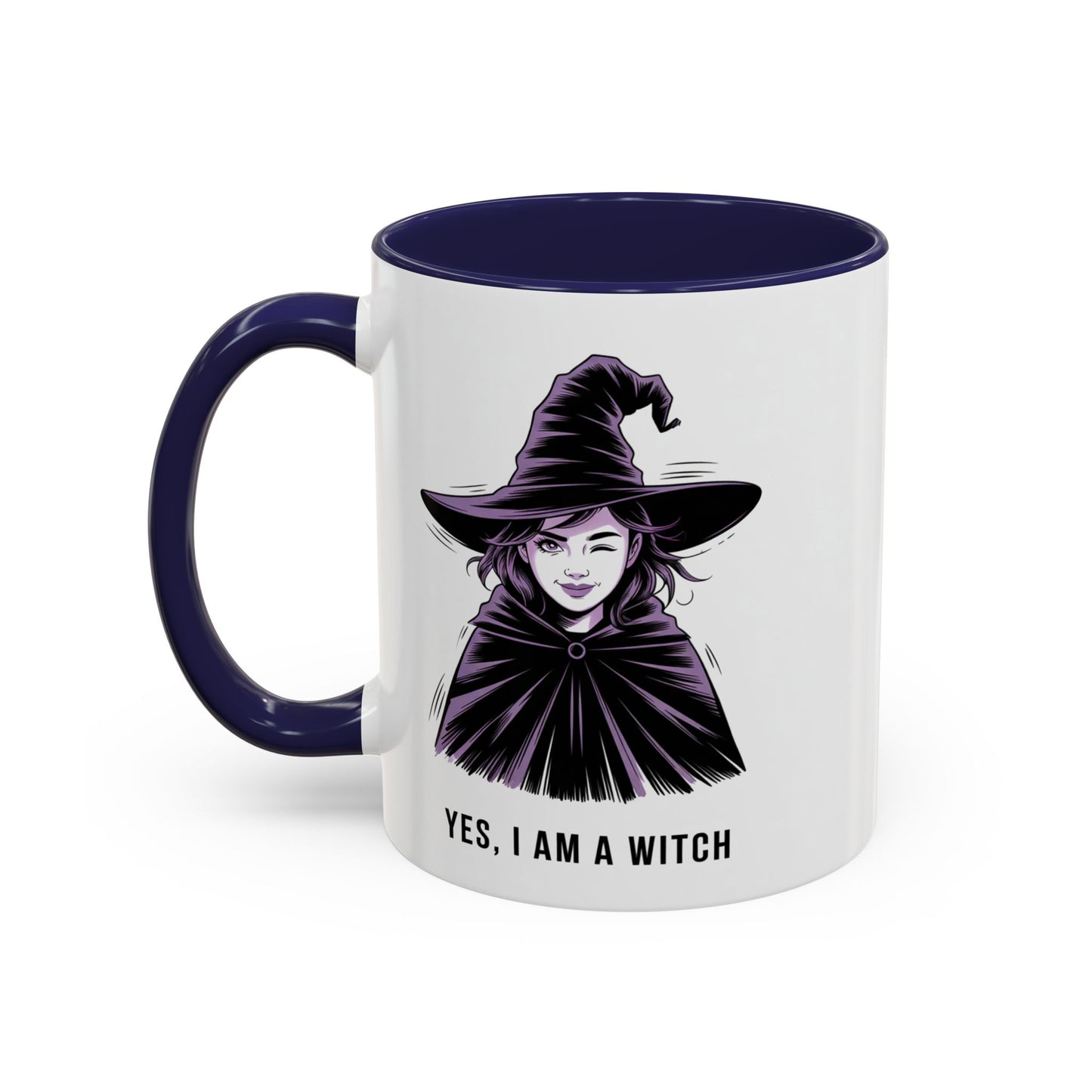 Witch Coffee Mug - "Yes, I Am a Witch" Accent Mug (11/15 oz)