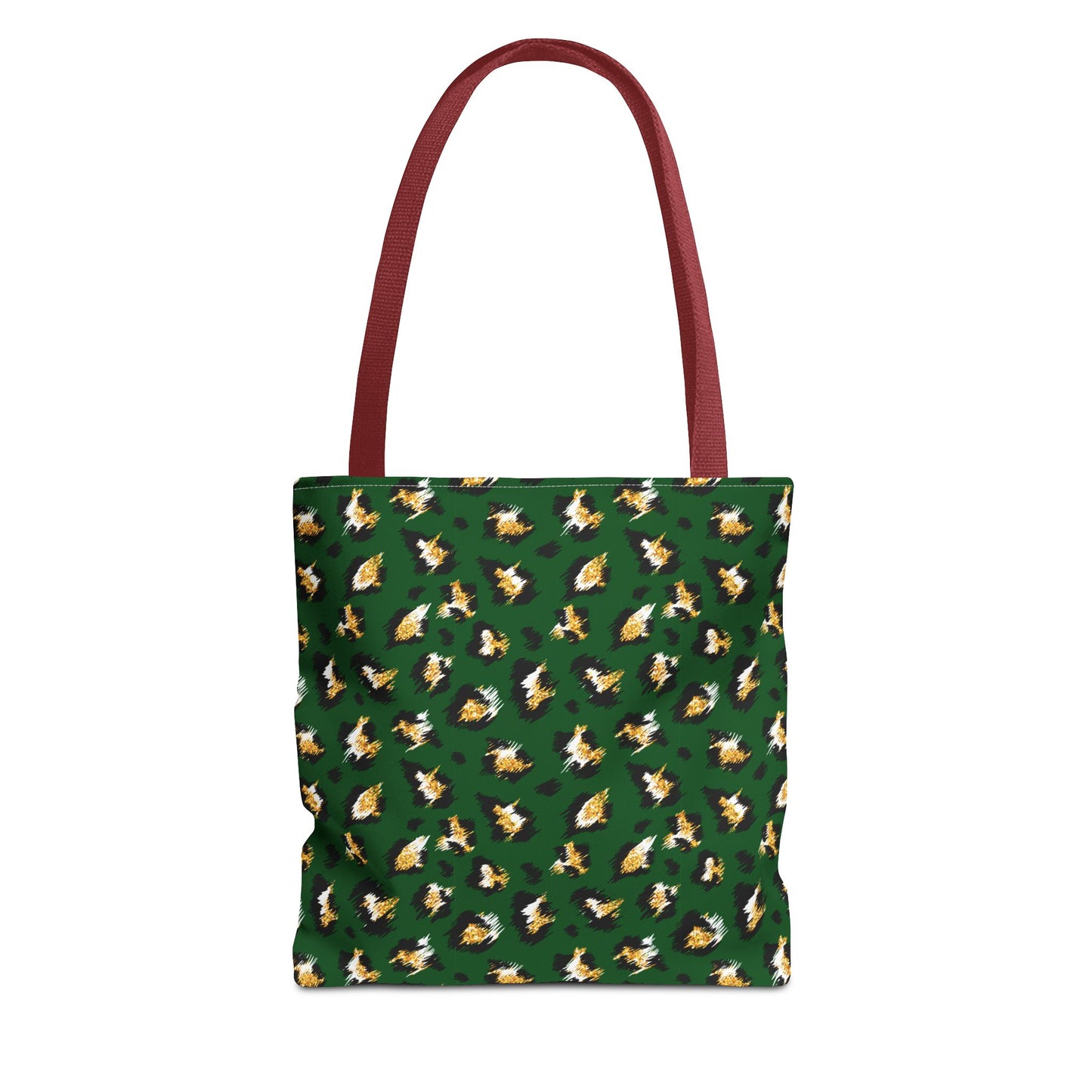 Green Leopard Print Tote Bag – Patterned All-Over-Print Shopper