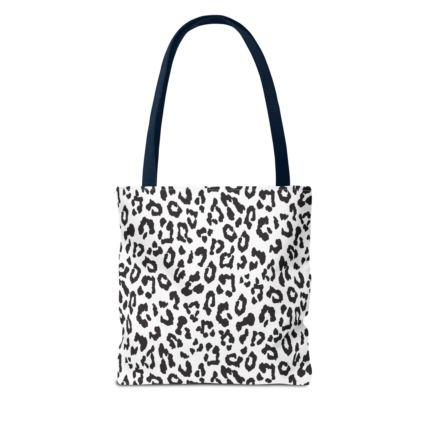 Leopard Print Tote Bag — Black & White All-Over-Print Shopper