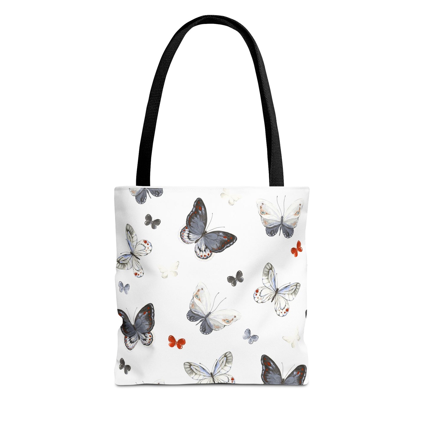 Butterfly Pattern Tote Bag — Floral Butterfly All-Over Print Tote