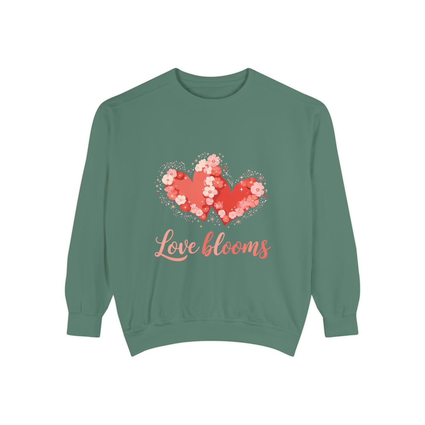 Love Blooms Heart Sweatshirt — Floral Valentine Pullover