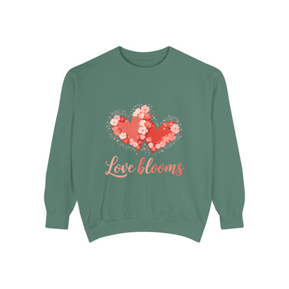 Love Blooms Heart Sweatshirt — Floral Valentine Pullover