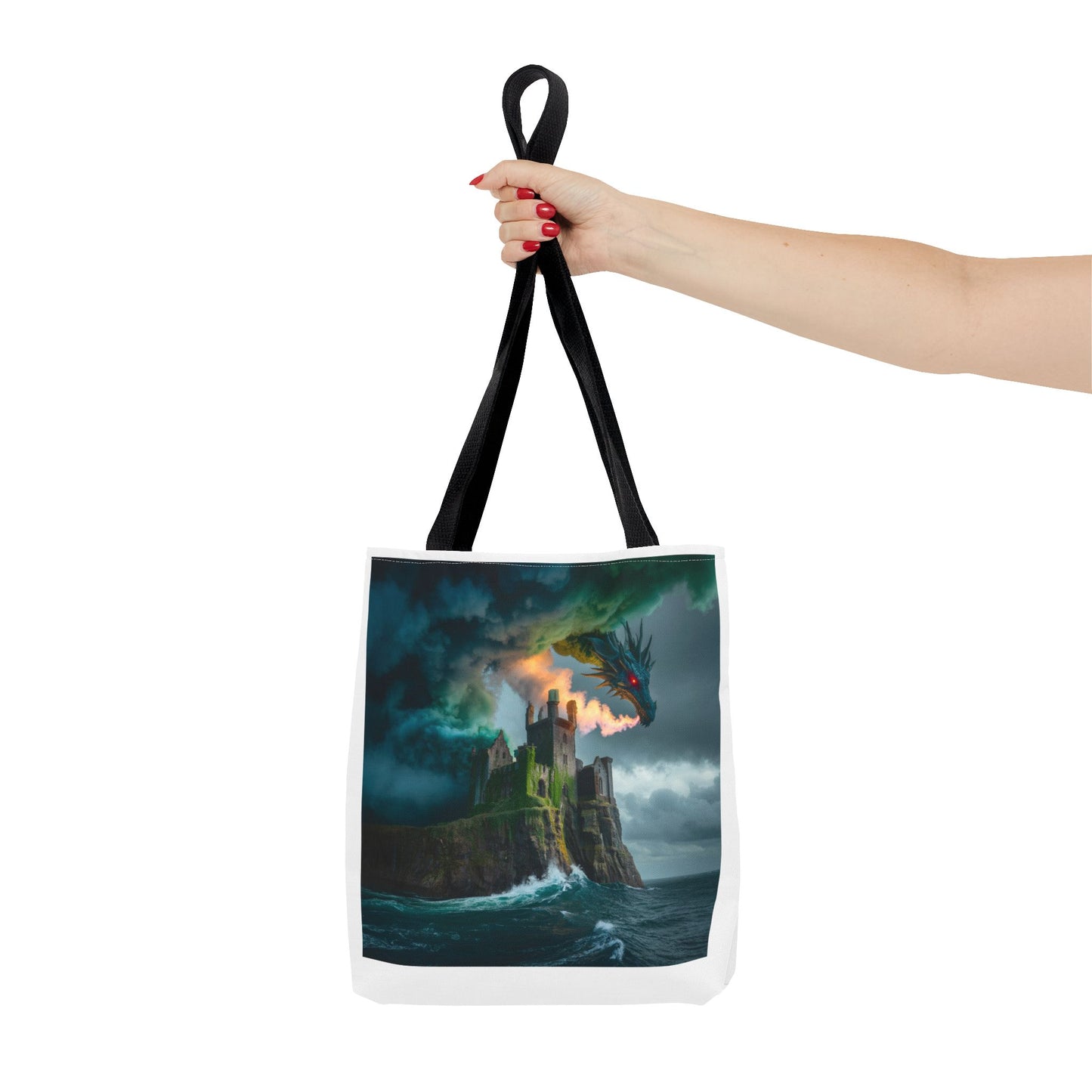Fantasy Dragon Tote Bag - Magical Castle Design, Eco-Friendly Shopping Bag, Gift for Fantasy Lovers, Unique Beach Tote, Book Bag, [...]