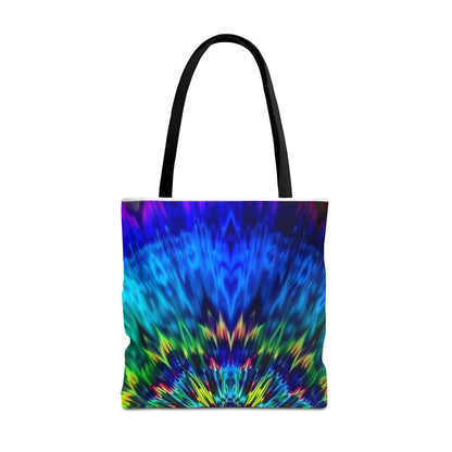 Tie-Dye Kaleidoscope Tote Bag — Vibrant All-Over Print Beach & Market Bag