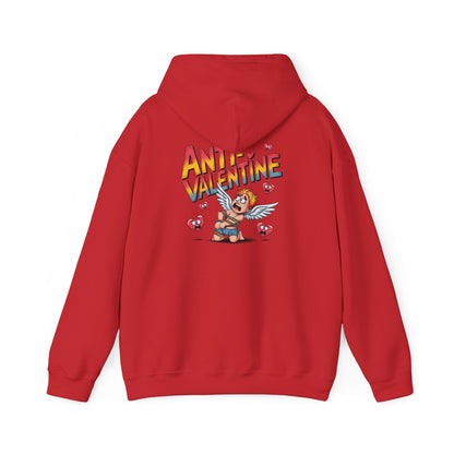 Anti-Valentine Hoodie — Funny Cupid Bear Graphic Pullover