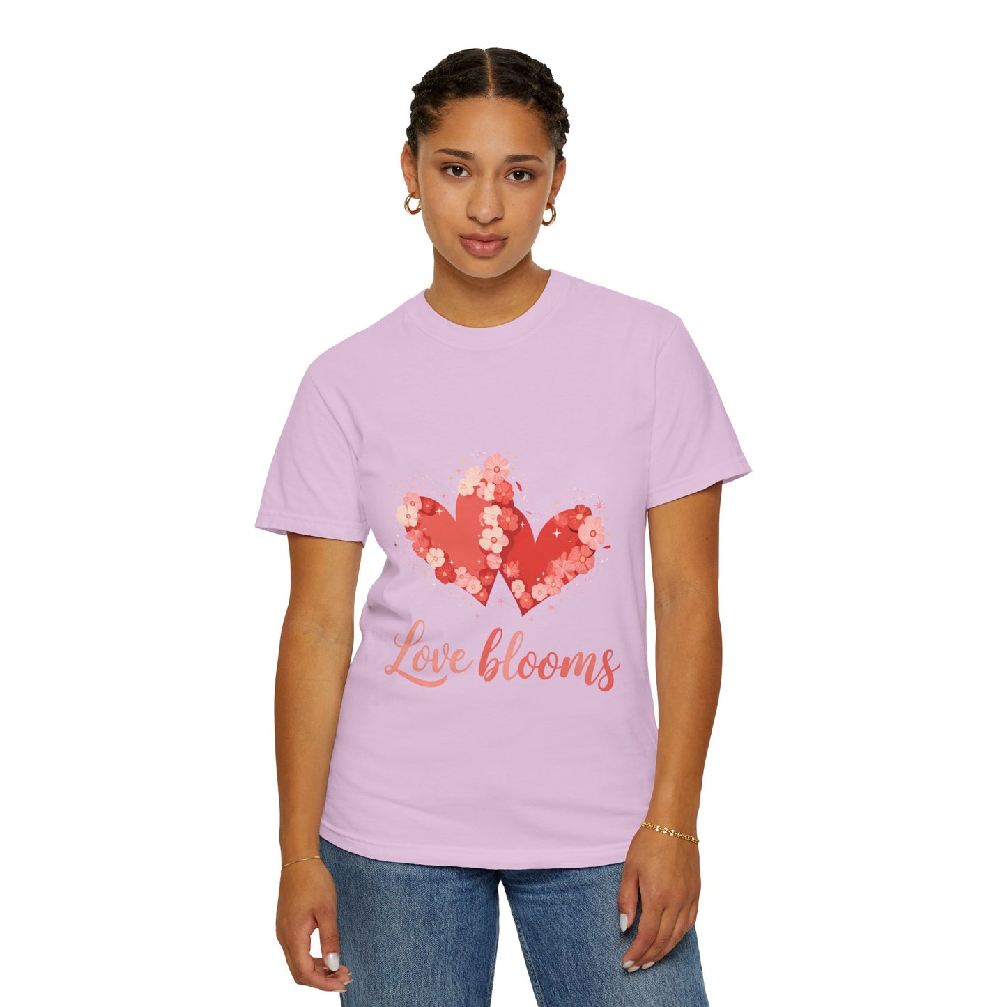 Love Blooms T-Shirt — Floral Heart Graphic Tee for Valentine’s Day