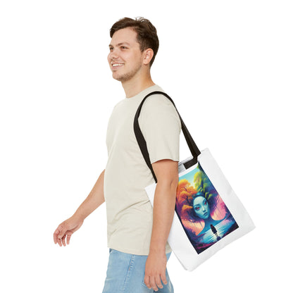 Dreamscape Portrait Tote Bag — Surreal Forest Girl Art