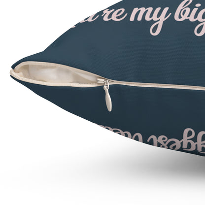 Heart Diamond Pillow – "You're My Biggest Treasure" Decorative Throw Pillow