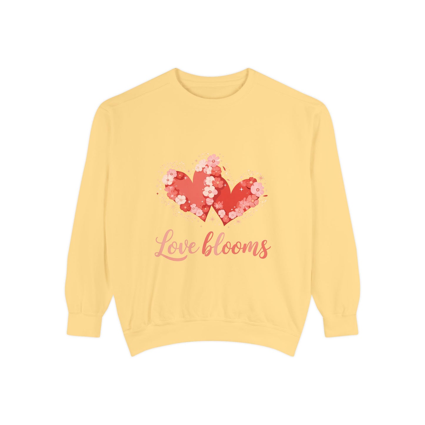 Love Blooms Heart Sweatshirt — Floral Valentine Pullover