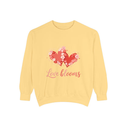 Love Blooms Heart Sweatshirt — Floral Valentine Pullover
